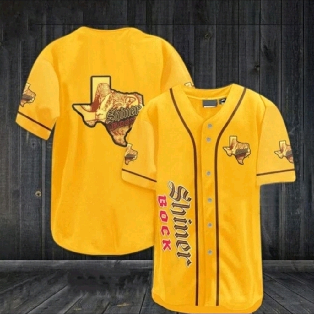 Texas Patch Men's Yellow Baseball Jersey